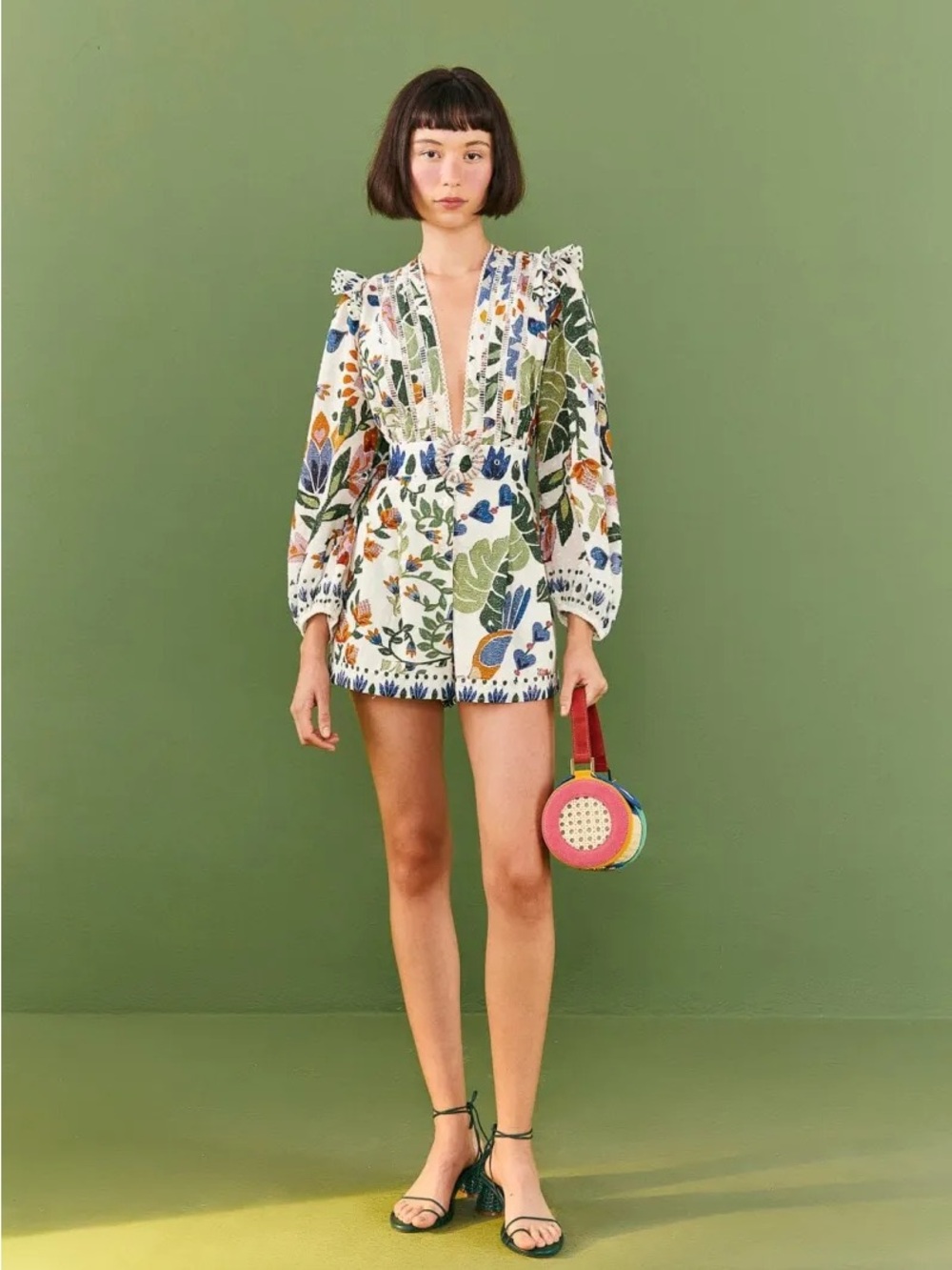 NWT FARM RIO Ummer Garden Floral-Embroidery Romper - Picture 3 of 14